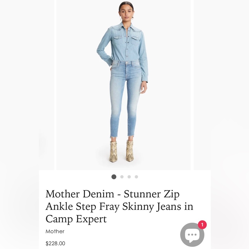 MOTHER THE STUNNER ZIP ANKLE FRAY in CAMP EXPERT 31